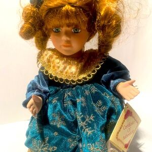 "Collectors Choice" musical Porcelain doll with wind up music box